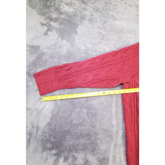 Aerie Oversized Size L Crewneck Sweatshirt Women’s Pullover Red Winter C14-12 - Picture 4 of 9